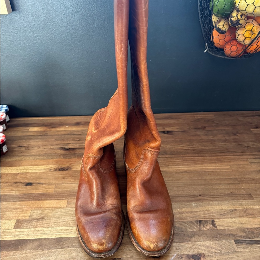 Vintage Frye Brown Leather Tall Boots